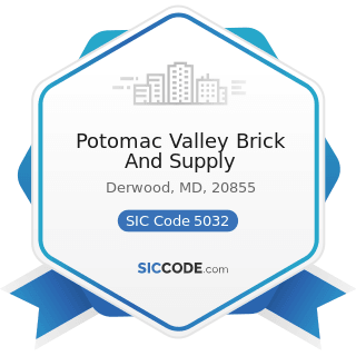 Potomac Valley Brick And Supply - SIC Code 5032 - Brick, Stone, and Related Construction...