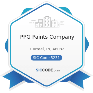 PPG Paints Company - SIC Code 5231 - Paint, Glass, and Wallpaper Stores