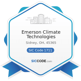 Emerson Climate Technologies - SIC Code 1711 - Plumbing, Heating and Air-Conditioning