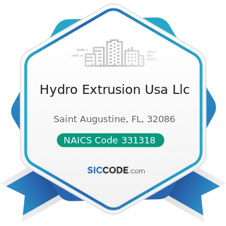Hydro Extrusion Usa Llc - NAICS Code 331318 - Other Aluminum Rolling, Drawing, and Extruding