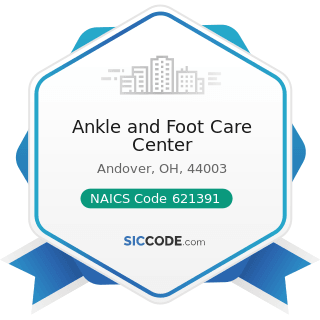 Ankle and Foot Care Center - NAICS Code 621391 - Offices of Podiatrists