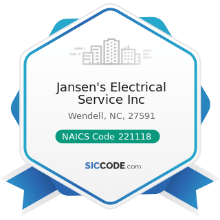 Jansen's Electrical Service Inc - NAICS Code 221118 - Other Electric Power Generation