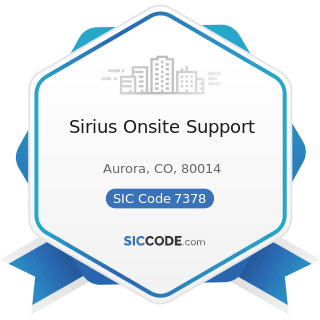 Sirius Onsite Support - SIC Code 7378 - Computer Maintenance and Repair