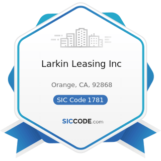Larkin Leasing Inc - SIC Code 1781 - Water Well Drilling