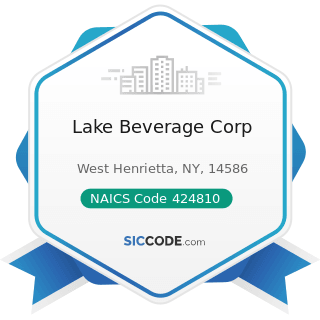 Lake Beverage Corp - NAICS Code 424810 - Beer and Ale Merchant Wholesalers