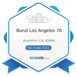 Bunzl Los Angeles 70 - SIC Code 7311 - Advertising Agencies