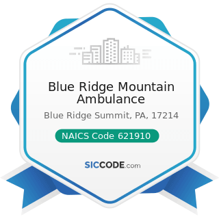 Blue Ridge Mountain Ambulance - NAICS Code 621910 - Ambulance Services