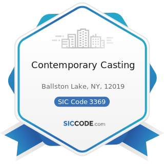 Contemporary Casting - SIC Code 3369 - Nonferrous Foundries, except Aluminum and Copper