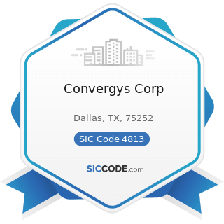 Convergys Corp - SIC Code 4813 - Telephone Communications, except Radiotelephone