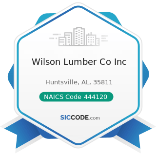 Wilson Lumber Co Inc - NAICS Code 444120 - Paint and Wallpaper Retailers