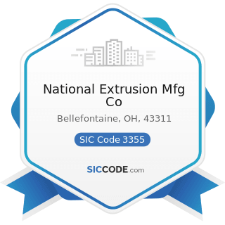 National Extrusion Mfg Co - SIC Code 3355 - Aluminum Rolling and Drawing, Not Elsewhere...