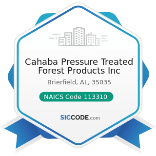 Cahaba Pressure Treated Forest Products Inc - NAICS Code 113310 - Logging