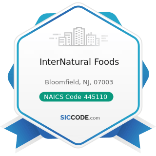 InterNatural Foods - NAICS Code 445110 - Supermarkets and Other Grocery Retailers (except...