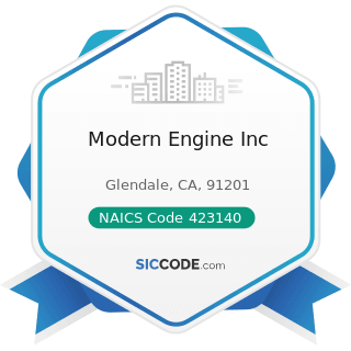 Modern Engine Inc - NAICS Code 423140 - Motor Vehicle Parts (Used) Merchant Wholesalers