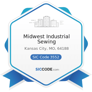Midwest Industrial Sewing - SIC Code 3552 - Textile Machinery