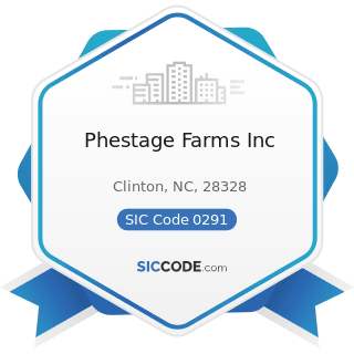Phestage Farms Inc - SIC Code 0291 - General Farms, Primarily Livestock