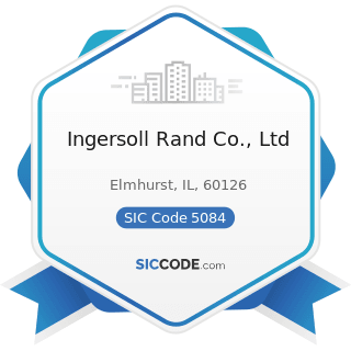 Ingersoll Rand Co., Ltd - SIC Code 5084 - Industrial Machinery and Equipment