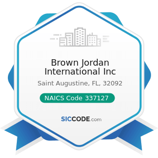 Brown Jordan International Inc - NAICS Code 337127 - Institutional Furniture Manufacturing