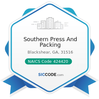 Southern Press And Packing - NAICS Code 424420 - Packaged Frozen Food Merchant Wholesalers