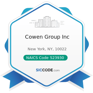 Cowen Group Inc - NAICS Code 523930 - Investment Advice