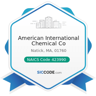 American International Chemical Co - NAICS Code 423990 - Other Miscellaneous Durable Goods...