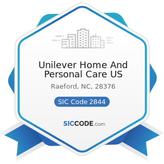 Unilever Home And Personal Care US - SIC Code 2844 - Perfumes, Cosmetics, and other Toilet...