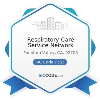 Respiratory Care Service Network - SIC Code 7363 - Help Supply Services
