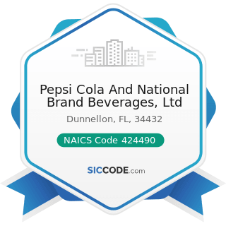Pepsi Cola And National Brand Beverages, Ltd - NAICS Code 424490 - Other Grocery and Related...