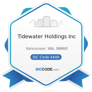 Tidewater Holdings Inc - SIC Code 4449 - Water Transportation of Freight, Not Elsewhere...
