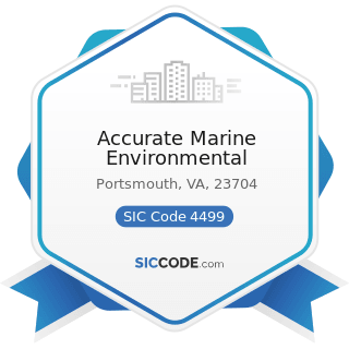 Accurate Marine Environmental - SIC Code 4499 - Water Transportation Services, Not Elsewhere...
