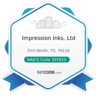 Impression Inks, Ltd - NAICS Code 325910 - Printing Ink Manufacturing