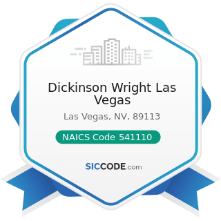 Dickinson Wright Las Vegas - NAICS Code 541110 - Offices of Lawyers