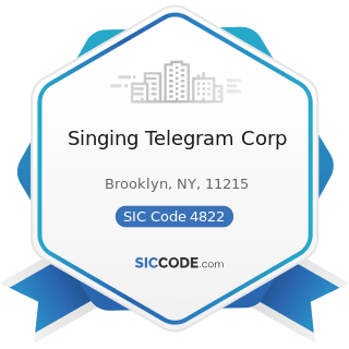 Singing Telegram Corp - SIC Code 4822 - Telegraph and other Message Communications