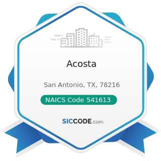 Acosta - NAICS Code 541613 - Marketing Consulting Services