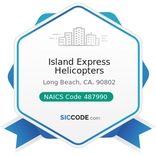 Island Express Helicopters - NAICS Code 487990 - Scenic and Sightseeing Transportation, Other