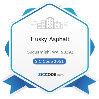 Husky Asphalt - SIC Code 2951 - Asphalt Paving Mixtures and Blocks