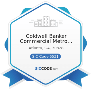 Coldwell Banker Commercial Metro Brokers - SIC Code 6531 - Real Estate Agents and Managers
