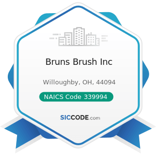 Bruns Brush Inc - NAICS Code 339994 - Broom, Brush, and Mop Manufacturing