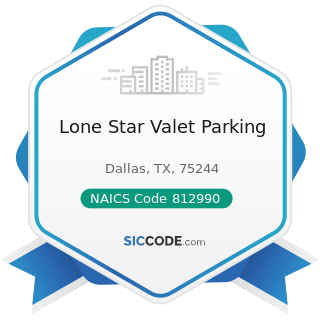 Lone Star Valet Parking - NAICS Code 812990 - All Other Personal Services
