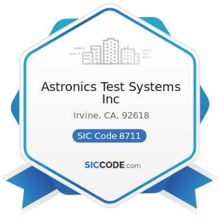 Astronics Test Systems Inc - SIC Code 8711 - Engineering Services