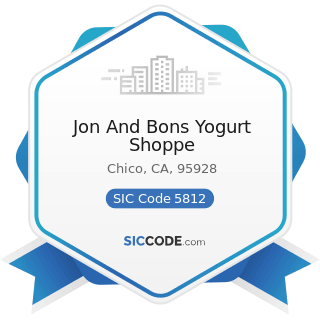 Jon And Bons Yogurt Shoppe - SIC Code 5812 - Eating Places