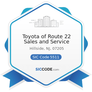 Toyota of Route 22 Sales and Service - SIC Code 5511 - Motor Vehicle Dealers (New and Used)
