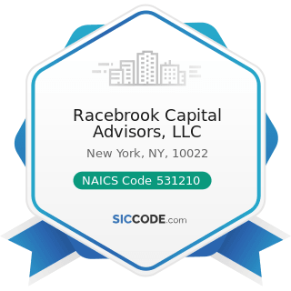 Racebrook Capital Advisors, LLC - NAICS Code 531210 - Offices of Real Estate Agents and Brokers