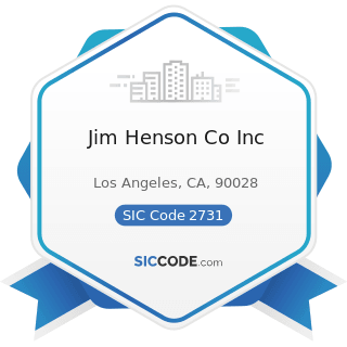 Jim Henson Co Inc - SIC Code 2731 - Books: Publishing, or Publishing and Printing