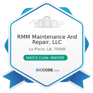 RMM Maintenance And Repair, LLC - NAICS Code 488390 - Other Support Activities for Water...