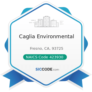 Caglia Environmental - NAICS Code 423930 - Recyclable Material Merchant Wholesalers