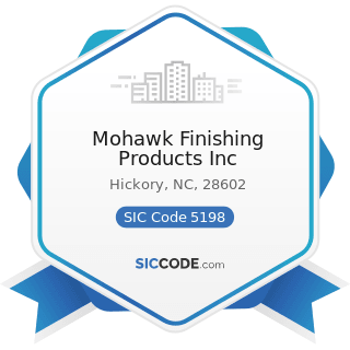 Mohawk Finishing Products Inc - SIC Code 5198 - Paints, Varnishes, and Supplies