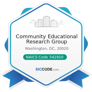 Community Educational Research Group - NAICS Code 541910 - Marketing Research and Public Opinion...