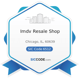 Imdv Resale Shop - SIC Code 6512 - Operators of Nonresidential Buildings