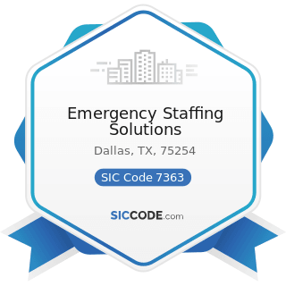 Emergency Staffing Solutions - SIC Code 7363 - Help Supply Services